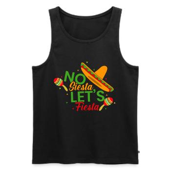 No Siesta Let’s Fiesta Cinco De Mayo Sombrero Mexi - Débardeur bio Premium Homme - noir - Devant - AI Model Male 178 light (178cm)