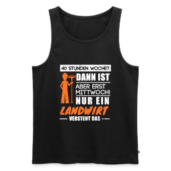 Only A Farmer will Understand it - Men's Premium Organic Tank Top - black - Front - Michal (187cm)