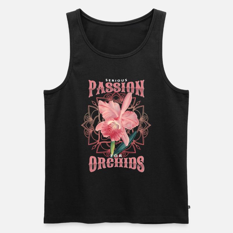 Orchidée, Orchidées, Orchidée Vintage - Débardeur bio Premium Homme - noir