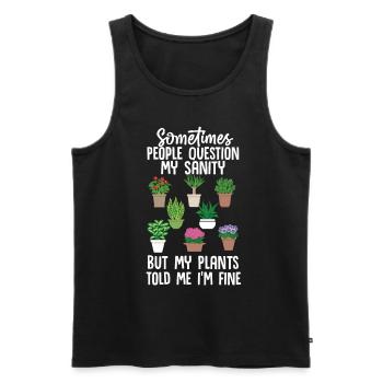 Gardener Plants - Men's Premium Organic Tank Top - black - Front - Michal (187cm)