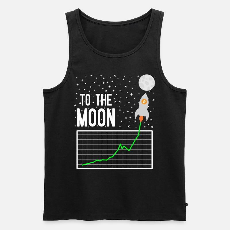 Bitcoin to the moon - Männer Premium Bio Tank Top - Schwarz