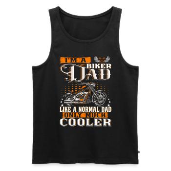 I´m a Biker DAD like a normal dad only - Männer Premium Bio Tank Top - Schwarz - Vorne - Michal (187cm)