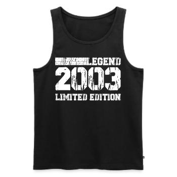 18. Geburtstag 2003 Volljährig - Männer Premium Bio Tank Top - Schwarz - Vorne - Michal (187cm)