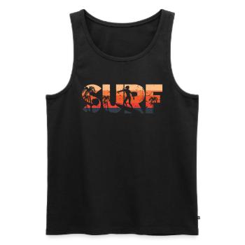 surfer - Men's Premium Organic Tank Top - black - Front - Michal (187cm)