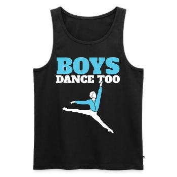 Boys Dance Too - Männer Premium Bio Tank Top - Schwarz - Vorne - Michal (187cm)