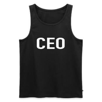 PDG - Chief Executive Officer - Débardeur bio Premium Homme - noir - Devant - AI Model Male 178 light (178cm)