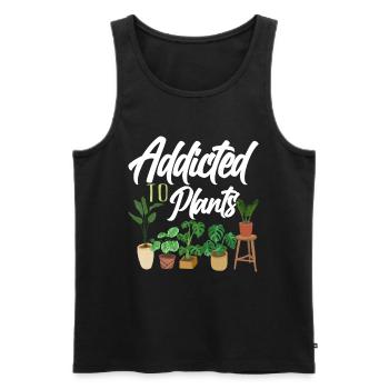 Gardener Plants - Men's Premium Organic Tank Top - black - Front - Michal (187cm)