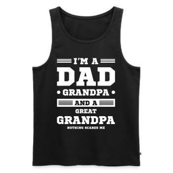 Ich bin ein Papa Opa und Opa - Männer Premium Bio Tank Top - Schwarz - Vorne - Michal (187cm)