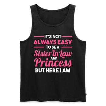Schwägerin Prinzessin - Männer Premium Bio Tank Top - Schwarz - Vorne - Michal (187cm)