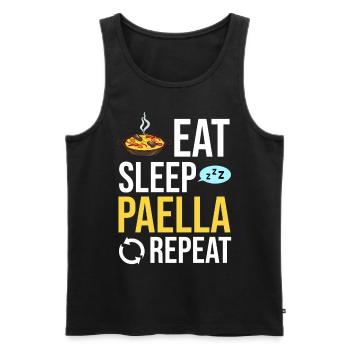 Paella Spain Valenciana Pan Spanish Food - Men's Premium Organic Tank Top - black - Front - AI Model Male 178 light (178cm)