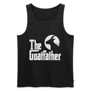 The Goat - Men's Premium Organic Tank Top - black - Front - AI Model Male 178 light (178cm)