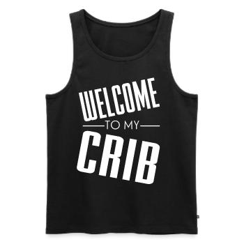Welcome to my Crib - Männer Premium Bio Tank Top - Schwarz - Vorne - Michal (187cm)