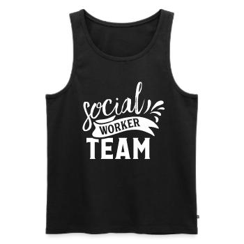 Social worker team Occupation Social social work - Men's Premium Organic Tank Top - black - Front - Michal (187cm)