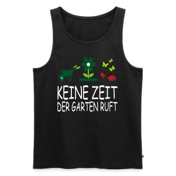 No Time The Garden Calls - Gardener Gift - Men's Premium Organic Tank Top - black - Front - Michal (187cm)
