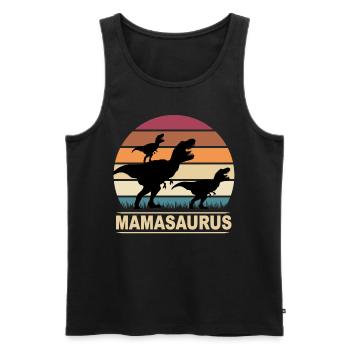 Dinosaur Mamasaurus Twins for Mother's Day - Men's Premium Organic Tank Top - black - Front - AI Model Male 178 light (178cm)