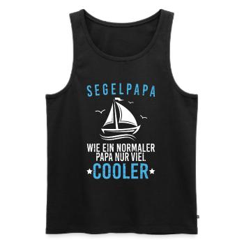 Segeln gehen Vatertag lustiger Spruch - Männer Premium Bio Tank Top - Schwarz - Vorne - Michal (187cm)