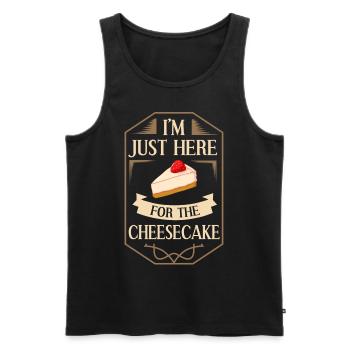 Cheesecake Keto Quarkcake Japanese Pot Cake - Men's Premium Organic Tank Top - black - Front - Michal (187cm)
