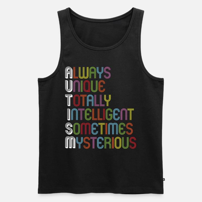 Autismus Bewusstsein - Männer Premium Bio Tank Top - Schwarz