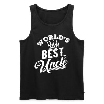 Le meilleur oncle du monde - Débardeur bio Premium Homme - noir - Devant - Michal (187cm)