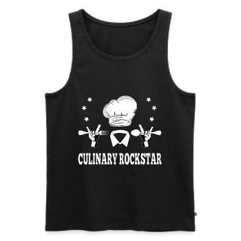 Cuisine Star - Chef Cadeau - Débardeur bio Premium Homme - noir - Devant - Michal (187cm)
