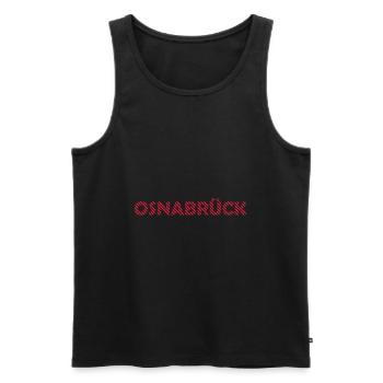 Osnabrück - Débardeur bio Premium Homme - noir - Devant - AI Model Male 178 light (178cm)