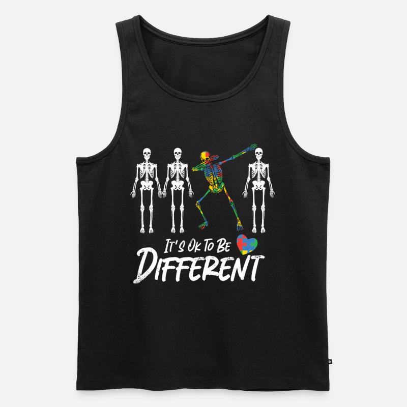 Autismus Bewusstsein - Männer Premium Bio Tank Top - Schwarz