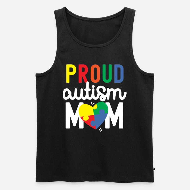 Autismus Bewusstsein - Männer Premium Bio Tank Top - Schwarz