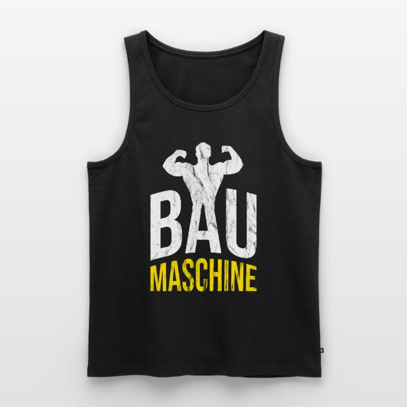 Construction machine construction worker builder builder Men's Premium Organic Tank Top