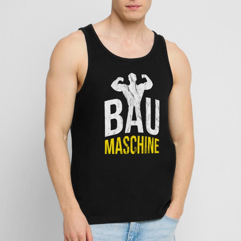 Construction machine construction worker builder builder Men's Premium Organic Tank Top