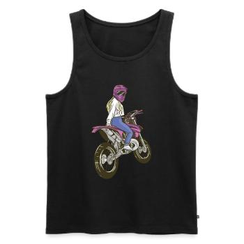 Motorcycle Bike Woman Girl Enduro Sexy Girl - Men's Premium Organic Tank Top - black - Front - Michal (187cm)