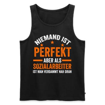 Sozialarbeiter Sozialarbeit - Männer Premium Bio Tank Top - Schwarz - Vorne - Michal (187cm)