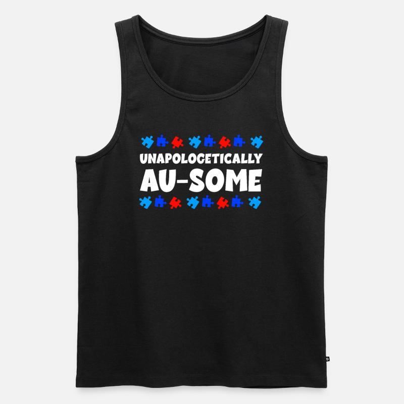Autismus Bewusstsein - Männer Premium Bio Tank Top - Schwarz