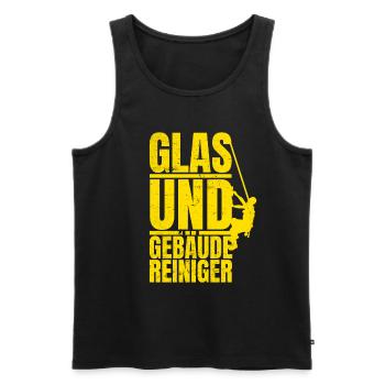 Glas und Gebäudereiniger Geschenkidee job Geschenk - Männer Premium Bio Tank Top - Schwarz - Vorne - Michal (187cm)