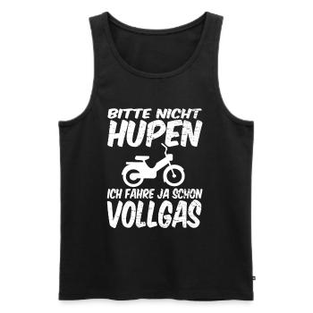 Mopedfahren lustiger Spruch Vatertag - Männer Premium Bio Tank Top - Schwarz - Vorne - AI Model Male 178 light (178cm)
