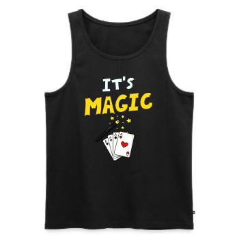 Magic Trick Magician Wizard Magic Magic - Men's Premium Organic Tank Top - black - Front - AI Model Male 178 light (178cm)
