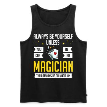 Magic Trick Magician Wizard Magic Magic - Men's Premium Organic Tank Top - black - Front - AI Model Male 178 light (178cm)