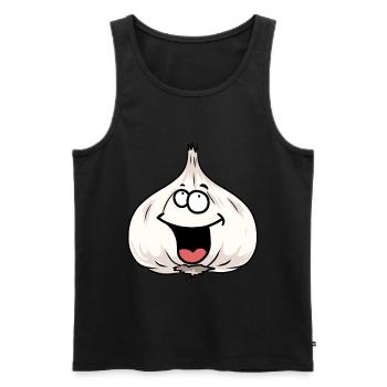 Gemüse Knoblauch Knobi Zwiebel Koch Küche gesund - Männer Premium Bio Tank Top - Schwarz - Vorne - AI Model Male 178 light (178cm)