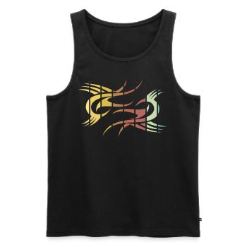 Vintage tribal - Débardeur bio Premium Homme - noir - Devant - AI Model Male 178 light (178cm)