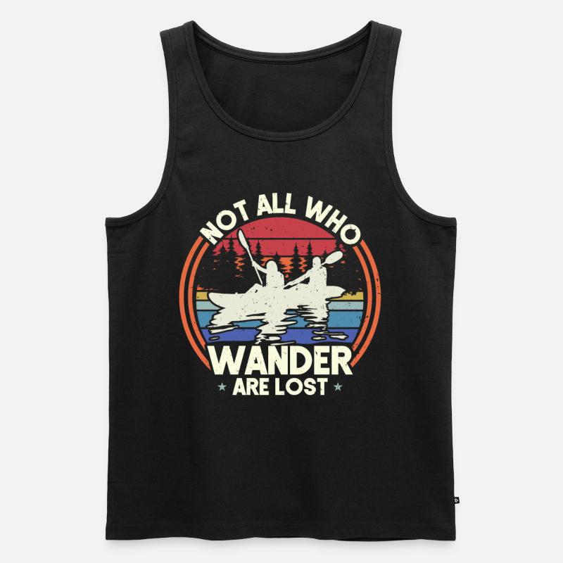 Kajak - Männer Premium Bio Tank Top - Schwarz