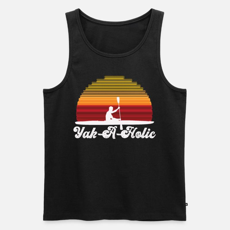 Kajak - Männer Premium Bio Tank Top - Schwarz