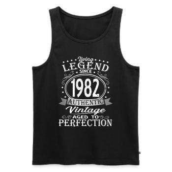 Living Legend 1982 - Men's Premium Organic Tank Top - black - Front - Michal (187cm)