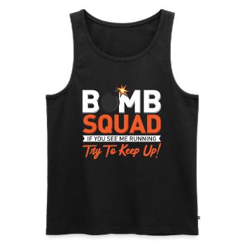 Bomb Squad Bomb Disposal Bomben Entschärfer Witz - Männer Premium Bio Tank Top - Schwarz - Vorne - AI Model Male 178 light (178cm)