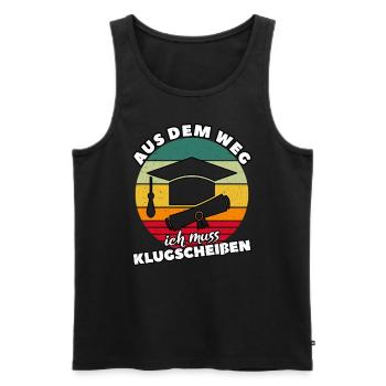 Doktortitel Doktorand Doktor Promotion Geschenk - Männer Premium Bio Tank Top - Schwarz - Vorne - Michal (187cm)
