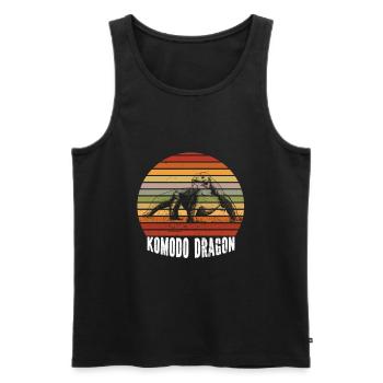 Komodo Dragon - Men's Premium Organic Tank Top - black - Front - Michal (187cm)