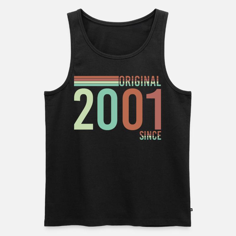 2001 - Männer Premium Bio Tank Top - Schwarz