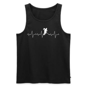 Ich liebes Eis Hockey - Männer Premium Bio Tank Top - Schwarz - Vorne - Michal (187cm)