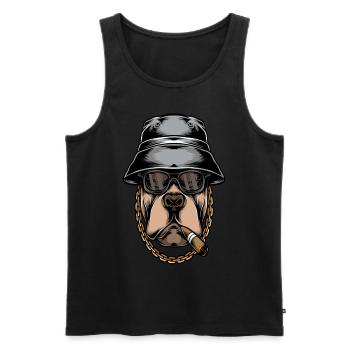 Bulldog Bulldogs Shirt Bulldog Anglais - Débardeur bio Premium Homme - noir - Devant - Michal (187cm)