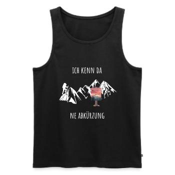 Wandern Abkürzung - Männer Premium Bio Tank Top - Schwarz - Vorne - Michal (187cm)