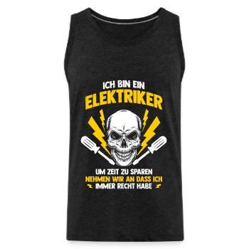 Elektriker - Männer Premium Bio Tank Top - Anthrazit - Vorne - Alexander (188cm)
