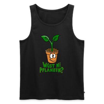 Gärtner Österreich Geschenkidee Garten Designs - Männer Premium Bio Tank Top - Schwarz - Vorne - AI Model Male 178 light (178cm)